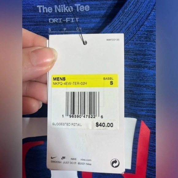 NWT Nike Men’s MLB Texas Rangers Dri-Fit Tee Size S - Picture 3 of 3